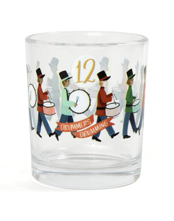 Twelve Drummers Drumming 7.5oz Short Juice Glass, 3 of 3