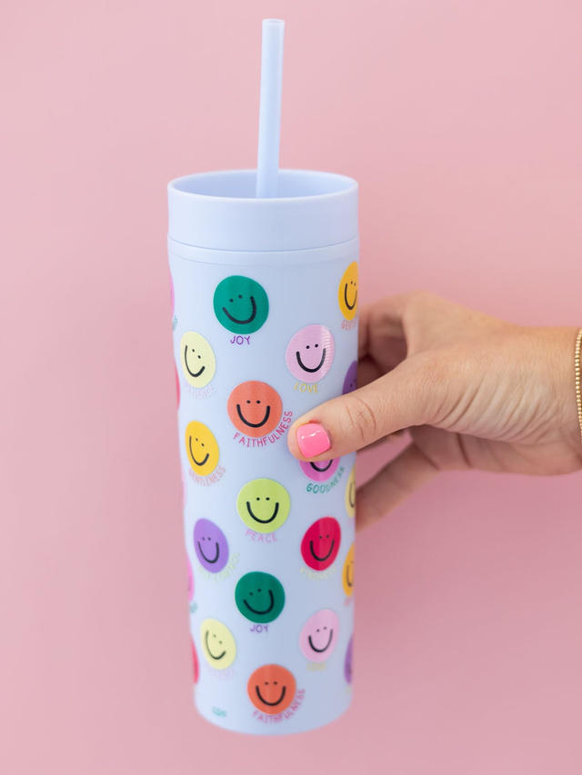 Smiley Faces Fruits of the Spirit Faith 16oz Acrylic Tumbler, 1 of 3