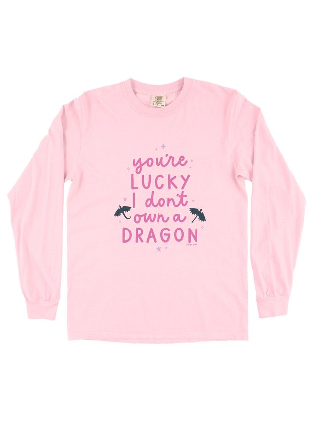 You're Lucky I Don't Own A Dragon Long-Sleeve Tee - Blossom, 4 of 4
