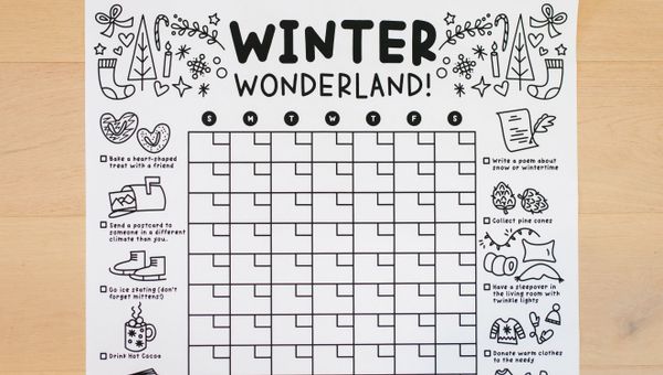 Winter Printable Calendar Poster, 2 of 3