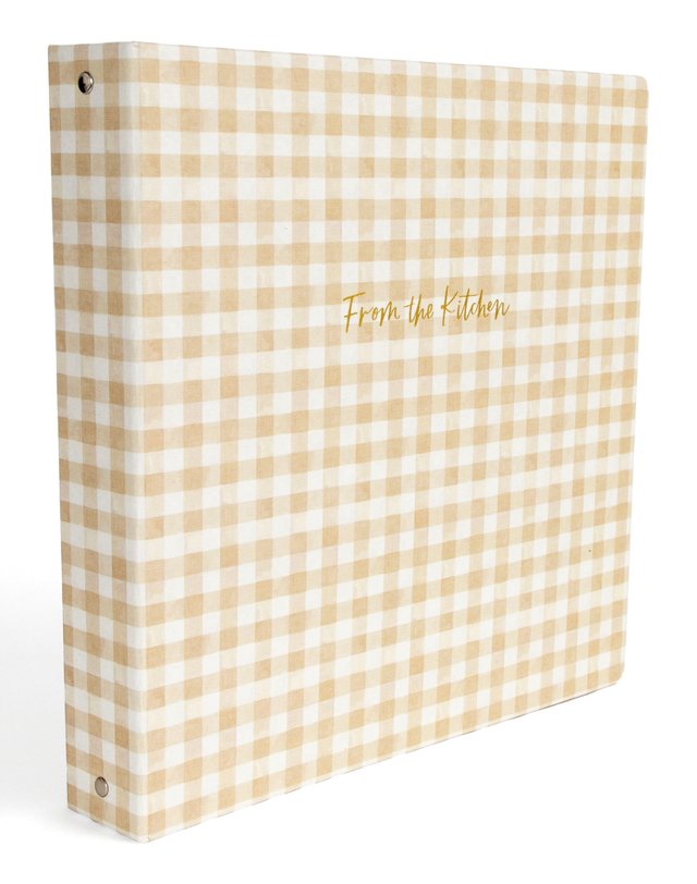 Beige Gingham Large Recipe Binder, 7 of 7