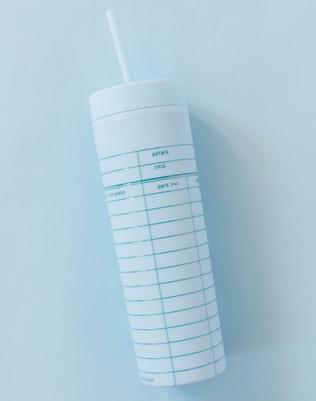 Library Card 16oz Skinny Acrylic Tumbler - Mint, 2 of 4