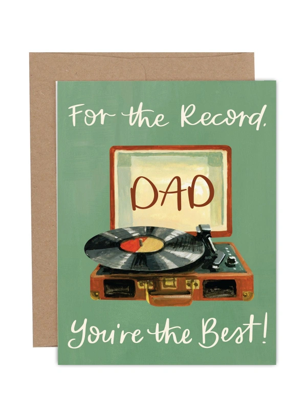 For the Record Father's Day Greeting Card, 1 of 1