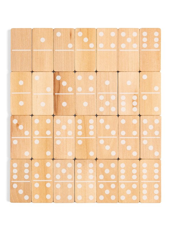 Scandinavian Floral Diamond Wooden Domino Game Set, 4 of 6