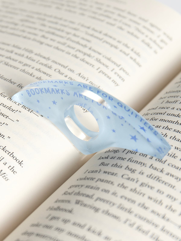 Bookmarks Are For Quitters Thumb Book Page Holder, 3 of 6