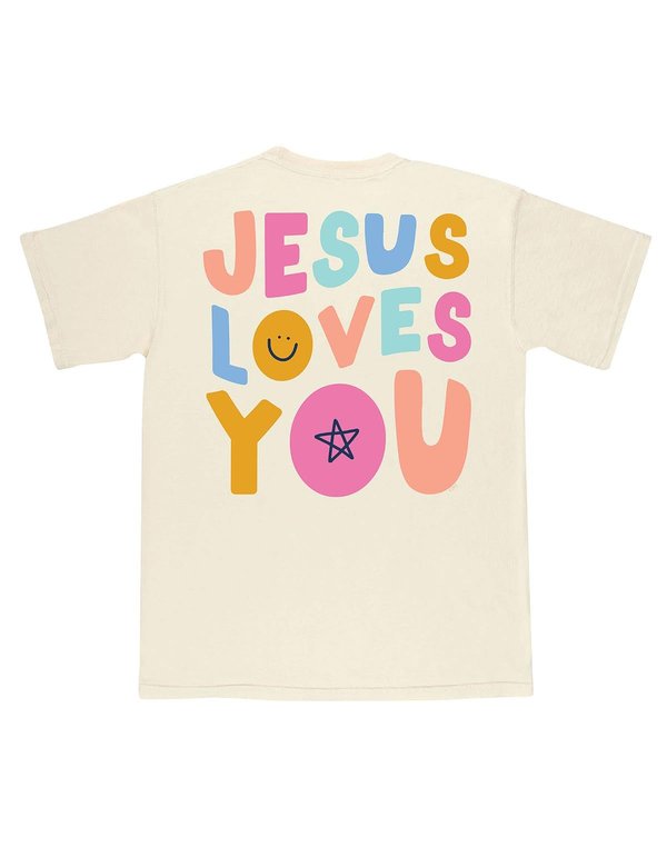 Jesus Loves You Tee - Ivory, 2 of 5