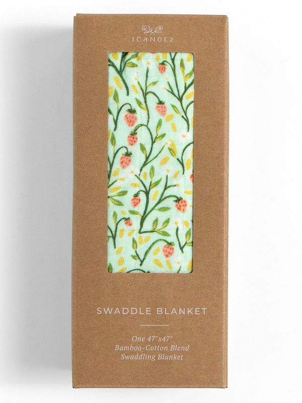 Strawberry Meadow Baby Swaddle, 4 of 5