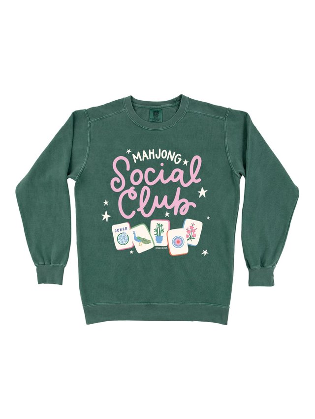 Mahjong Social Club Sweatshirt - Blue Spruce, 1 of 1