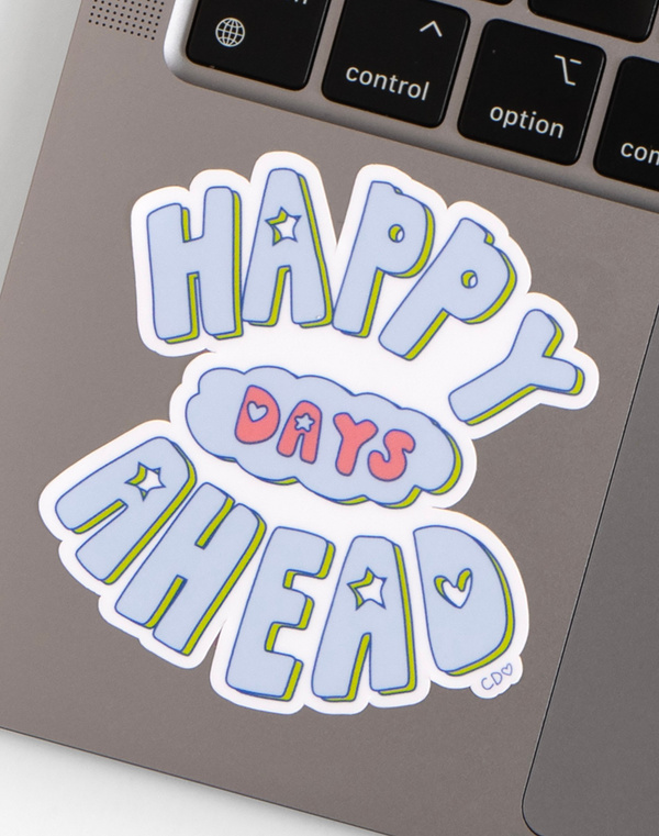 Happy Days Ahead Decal Sticker, 2 of 2