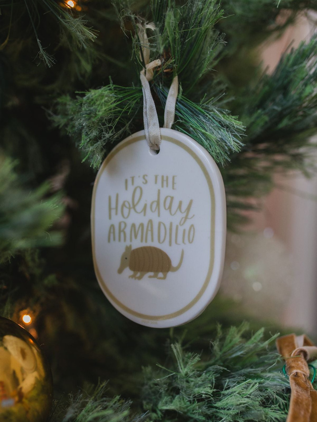 Holiday Armadillo Christmas Ornament, 1 of 4