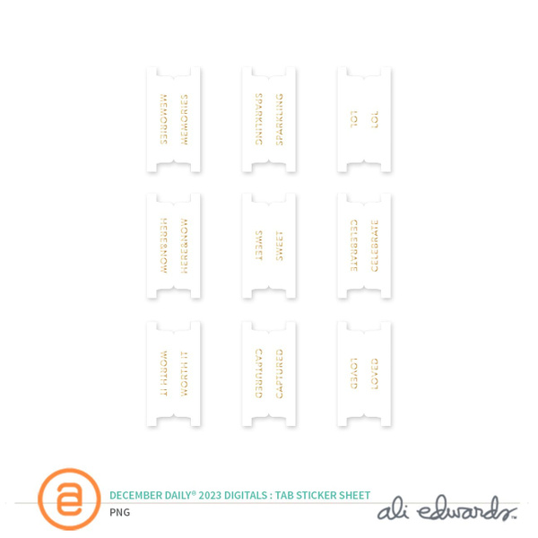 December Daily® 2023 Digital Tab Sticker Sheets, 1 of 1