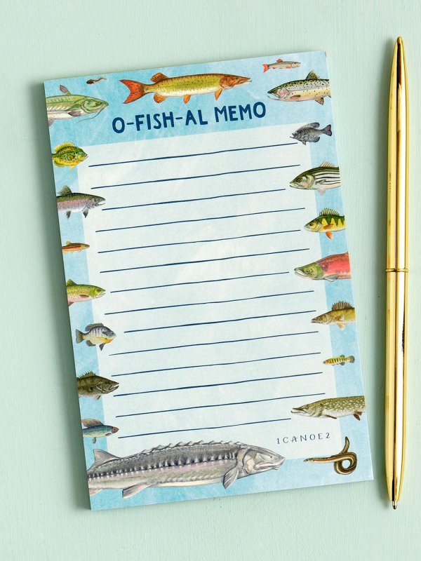 O-fish-al Memo Freshwater Fish 4×6 Lined Notepad, 1 of 3