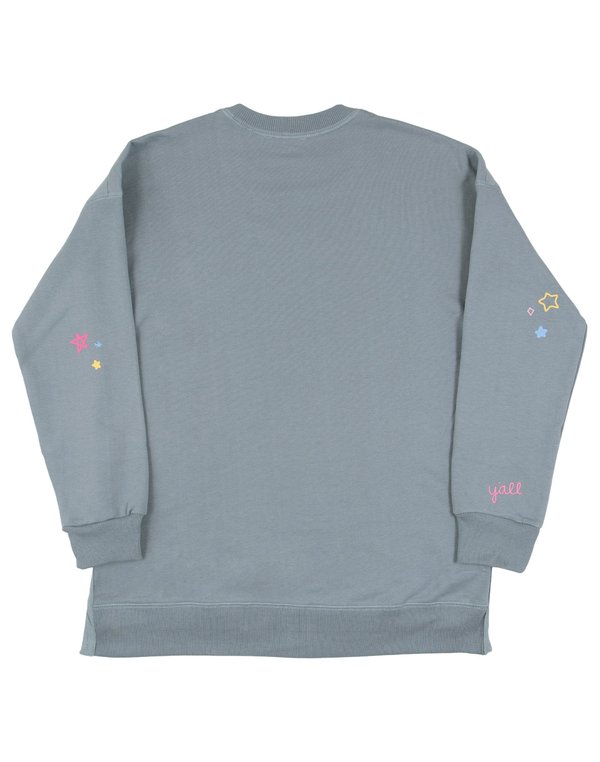 Howdy Cowgirl Boots - Callie Tunic Sweatshirt - Dusty Blue, 5 of 9