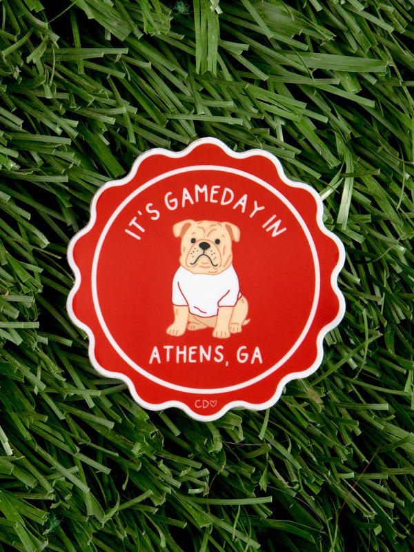 Athens Football Game Day Mascot Decal Sticker, 1 of 4