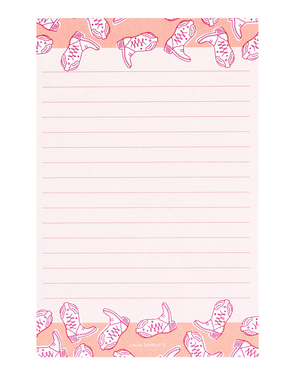 Western Cowgirl Boots Notepad, 1 of 3