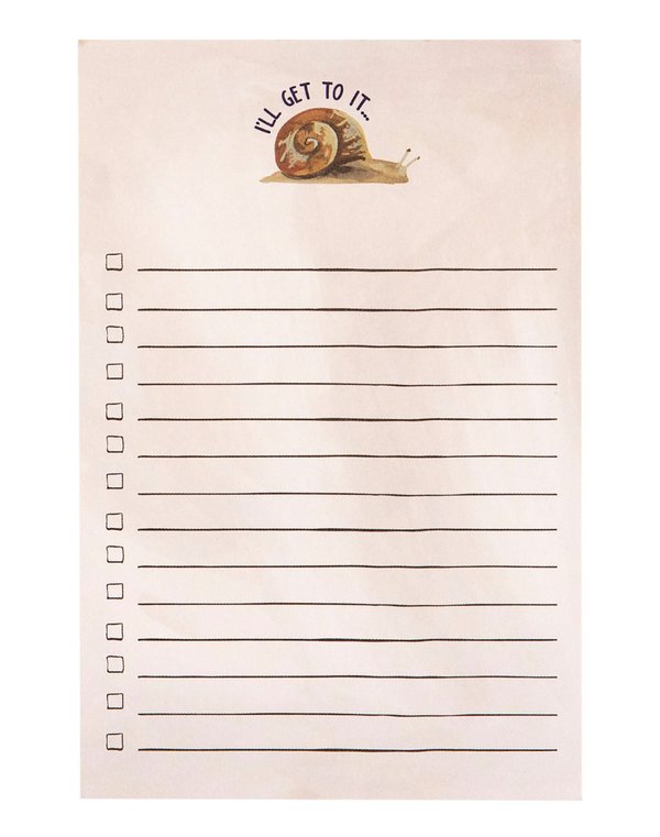 I'll Get To It Snail 4×6 To Do Notepad, 2 of 2