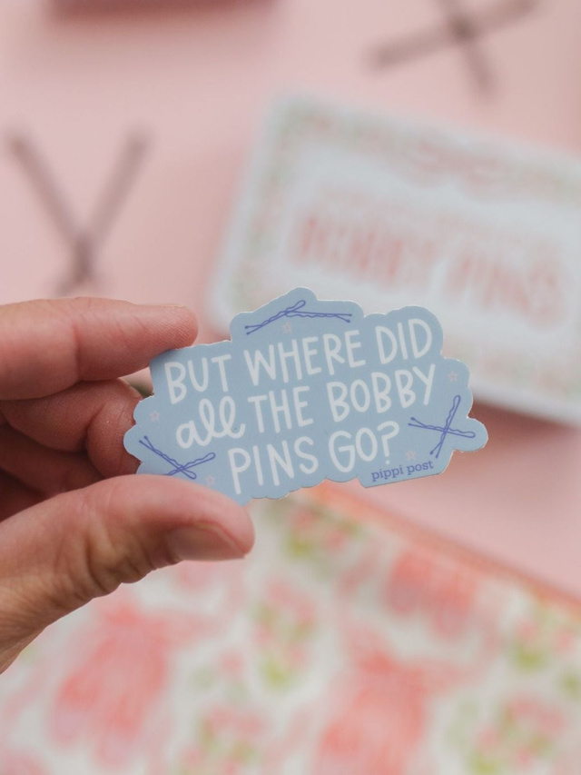 But Where Did All The Bobby Pins Go Dance Decal Sticker, 1 of 2