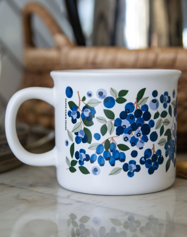 Blueberry Field 14oz Ceramic Coffee Mug, 1 of 5