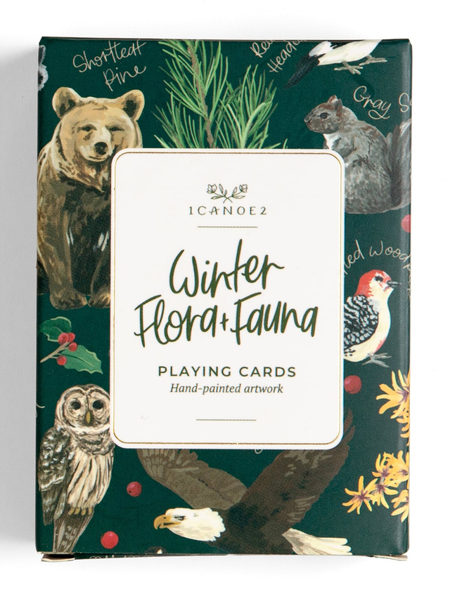 Winter Flora & Fauna Deck of Playing Cards, 2 of 4
