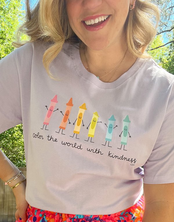 Color The World With Kindness Tee - Orchid, 2 of 3
