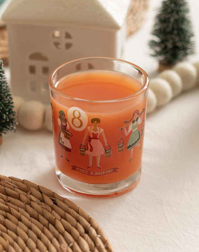 Eight Maids A-Milking 7.5oz Short Juice Glass, 2 of 3