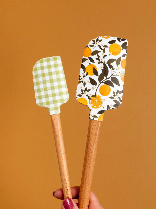 Orange Orchard Silicone Kitchen Spatulas - Set of 2, 1 of 9
