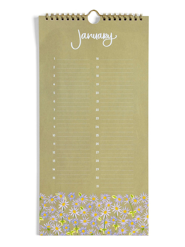 Celebrations by the Month Perpetual Wall Calendar - Floral, 2 of 6