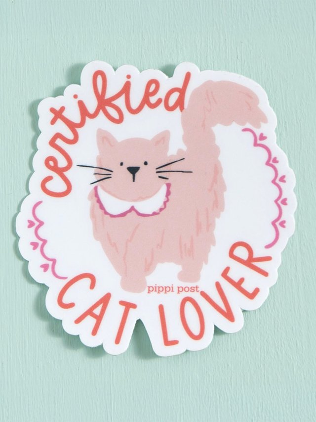 Certified Cat Lover Decal Sticker, 3 of 4