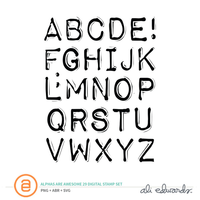 Alphas Are Awesome #29 Digital Stamp Set, 1 of 1