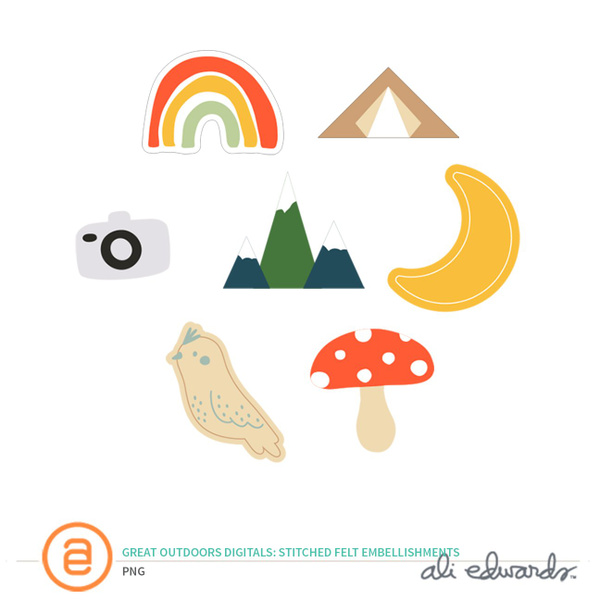 The Great Outdoors Digital Stitched Embellishments, 1 of 1