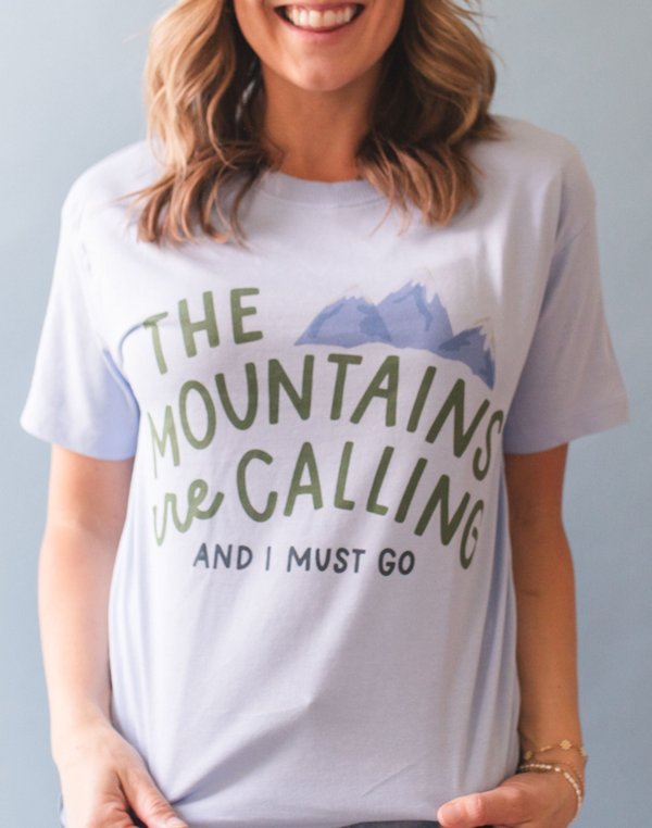 The Mountains Are Calling Tee - Hydrangea, 4 of 5