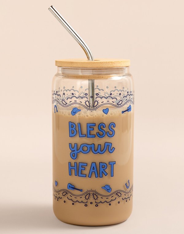 Bless Your Heart Western Glass Can, 2 of 2