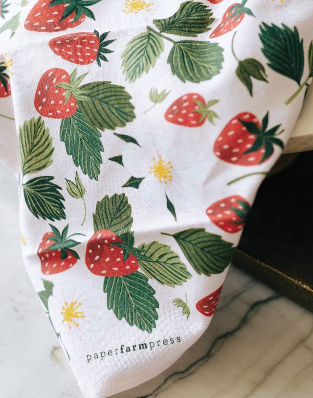 Strawberry Patch Tea Towel, 4 of 6
