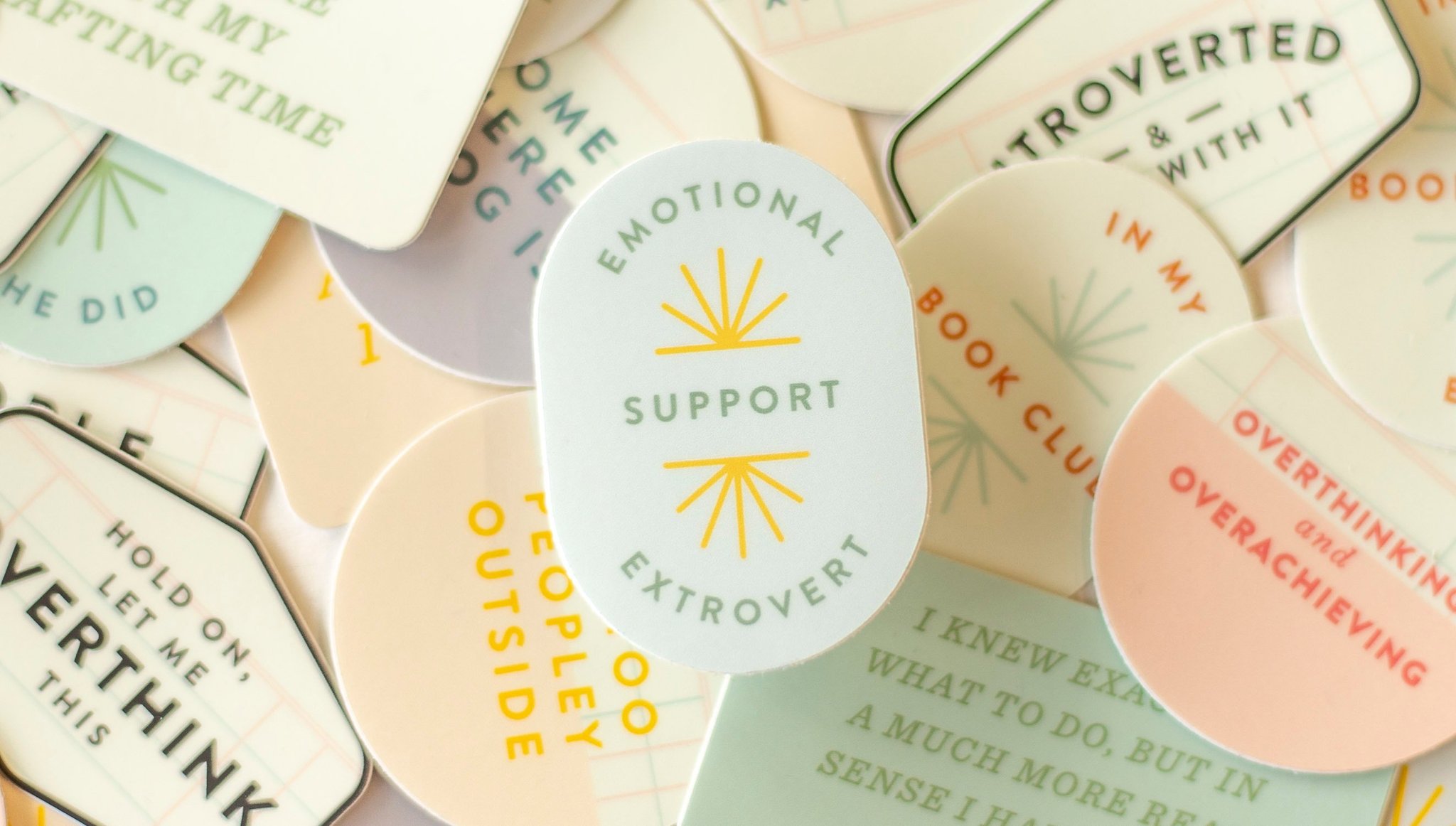 Emotional Support Extrovert Decal Sticker - Studio Calico