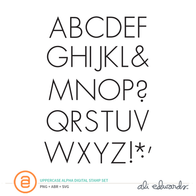 Uppercase Alpha Digital Stamp Set, 1 of 1