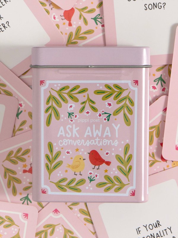 Ask Away Conversation Game - Deck of Cards + Storage Tin, 6 of 7