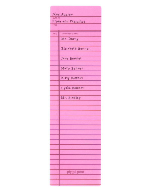 Pride and Prejudice Library Check Out Transparent Bookmark, 3 of 3