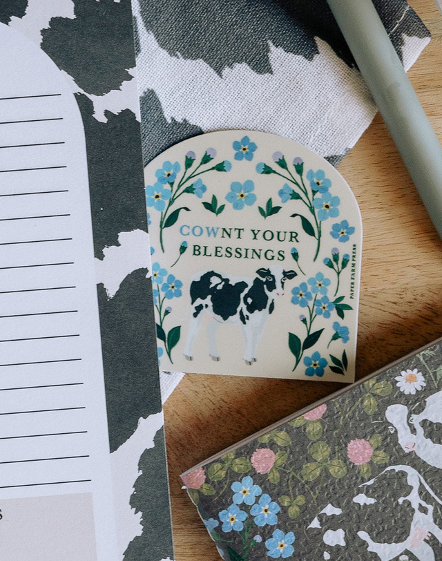 Cownt Your Blessings Cow Decal Sticker, 1 of 3