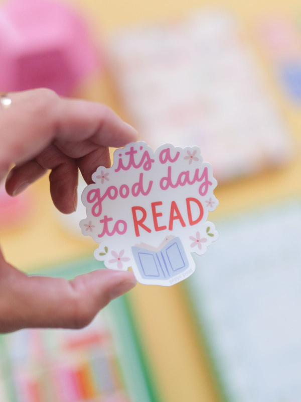 It's A Good Day To Read Book Lover Decal Sticker, 1 of 2