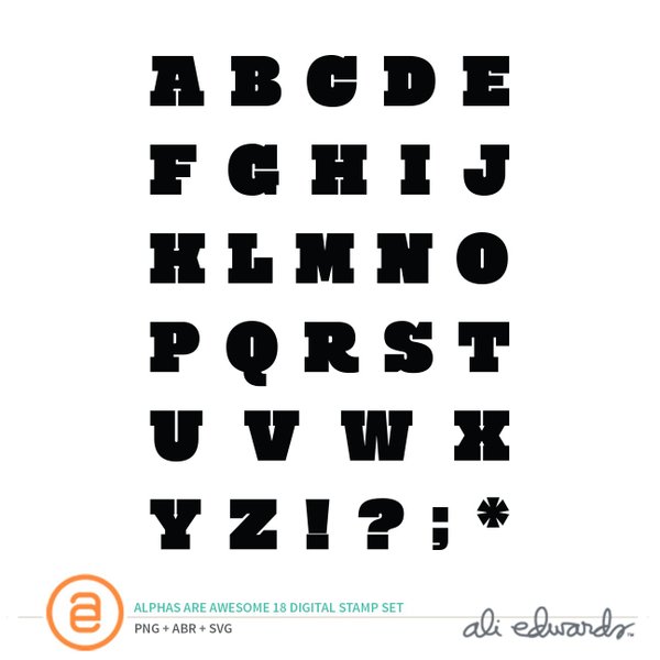 Alphas Are Awesome #18 Digital Stamp Set, 1 of 1