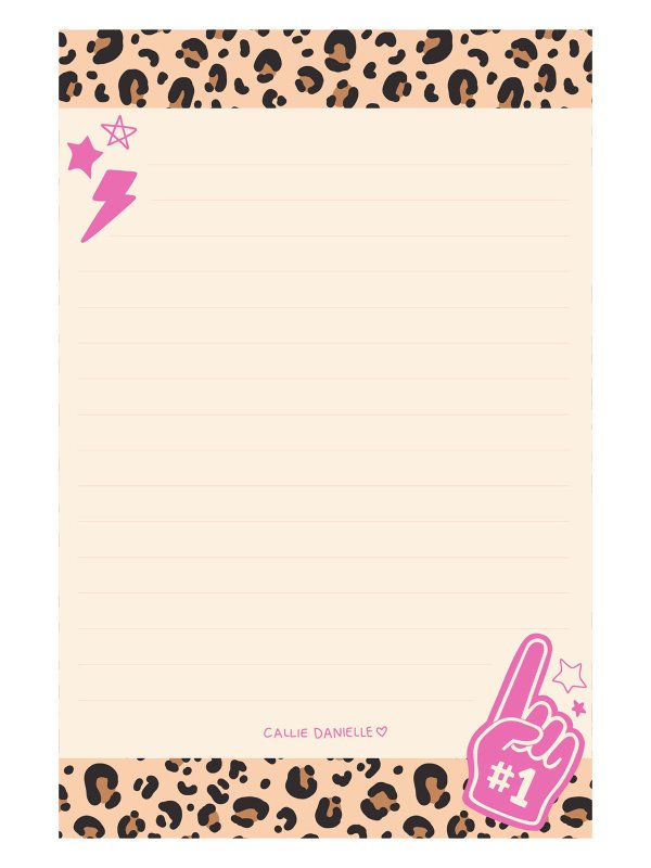 Leopard Print Game Day 4×6 Lined Notepad, 1 of 3