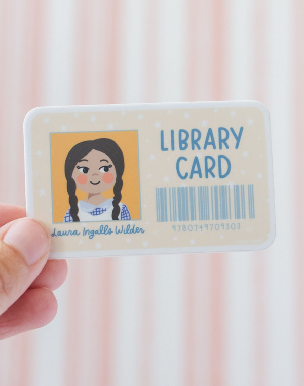 Laura Little House on the Prairie Library Card Decal Sticker, 1 of 4