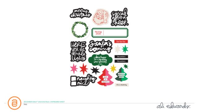 December Daily® 2026 Digital Chipboard Sheet, 1 of 1