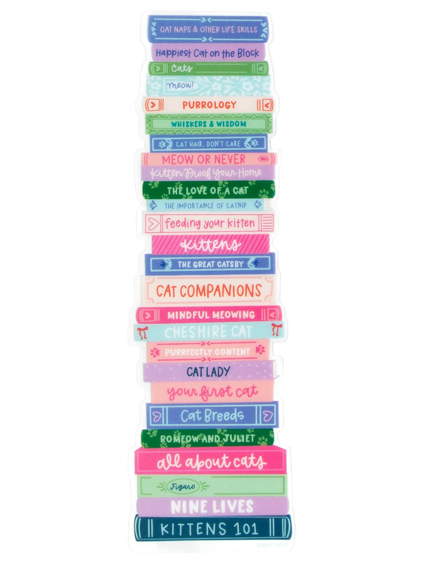 Cat Lover Book Stack Transparent Bookmark, 2 of 2