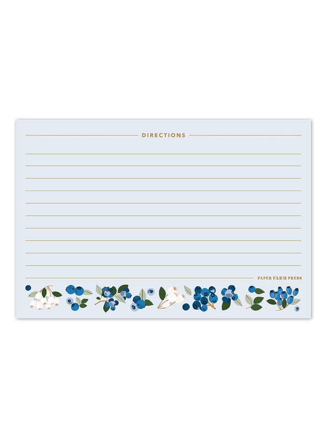 Blueberry Field Recipe Cards, 2 of 2