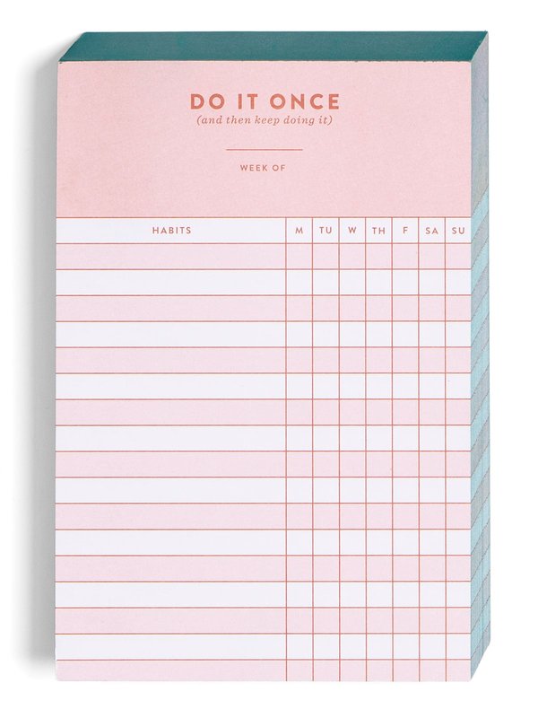 Weekly Habit Tracker 4×6 Notepad, 1 of 2