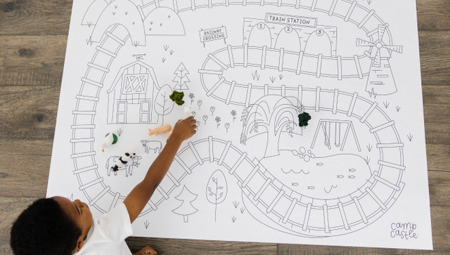 Train Printable Play Mats, 1 of 5