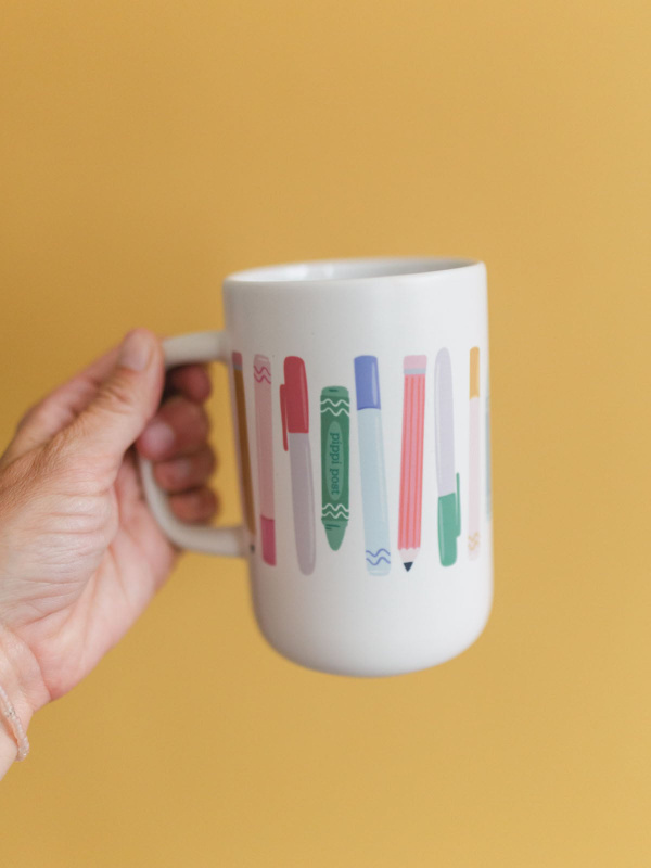 Teacher School Supplies Tall Ceramic Coffee Mug, 2 of 3
