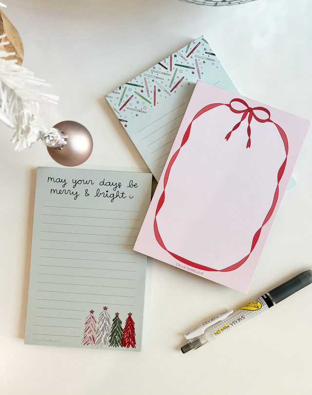 Red Coquette Bow 4×6 Notepad, 4 of 4