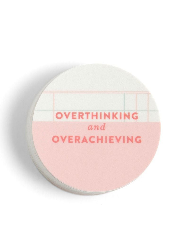 Overthinking & Overachieving Decal Sticker, 1 of 2